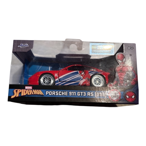 Marvel Other - Marvel Spider-Man Red and Blue Porsche Toy Car